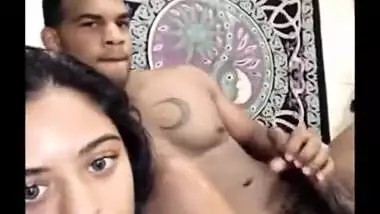 Indian girl from Chennai showing her big round...