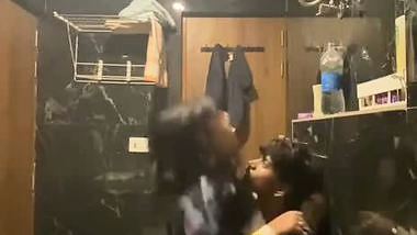 Horny girl’s xxx mms of riding a dick in the bathroom