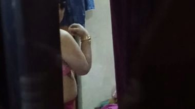 Sexy ass mom dress change caught by son from next room