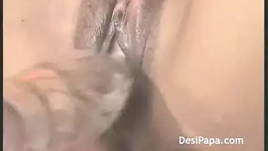 Indian Pussy Fucked By White Dildo