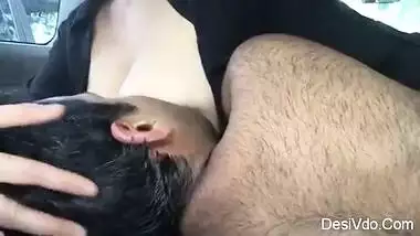 Indian professor Punjabi student boob sucking again in a car