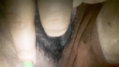 Rubbing wet pussy and big boobs