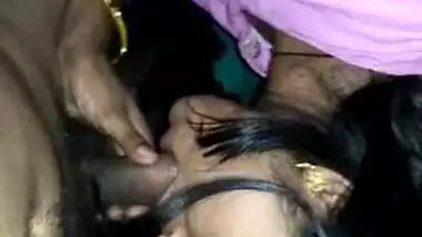 Kinky Indian village girl sucking dick of lover