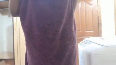 Indian Stepmom era After Shower Gets Horny (1)