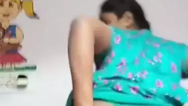 Desi Tamil girl strips and exposes her hairy pussy and ass