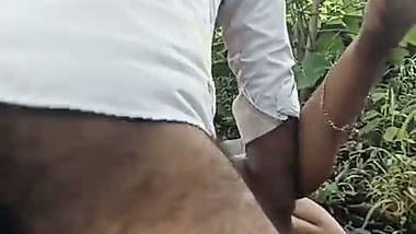 Village couple enjoys their first outdoor sex on the farm