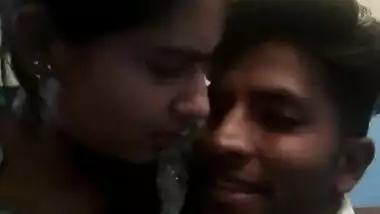 Cute lovers kissing