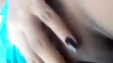 Desi village wife show her big boobs and pussy selfie video