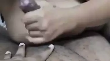 Milf gives a deep desi blowjob to her stepson