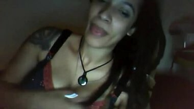 Cocoa Skinned Hottie Flirts On Her Webcam From Bed