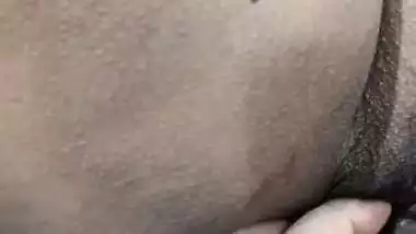 Filthy Desi wife demonstrating her hairy twat for hubby's XXX video