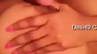 Hungry for dicks Desi babe licks her breasts and touches XXX twat