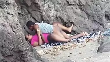 Desi chudai of a village aunty with her love in the forest