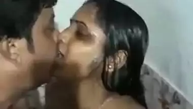 South Indian couple bathroom romance