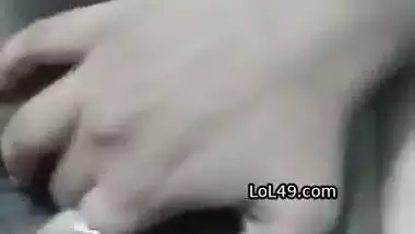Chubby girl moaning in rubbing pussy and boob press
