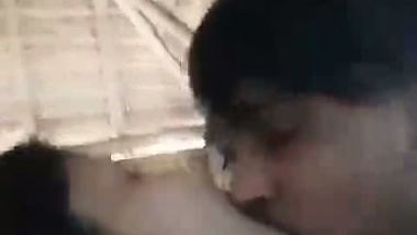 Desi lover outdoor Boobs sucking and smooching
