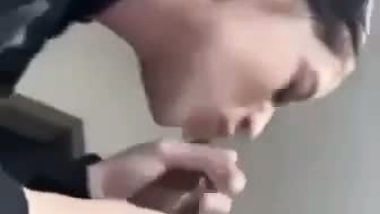 Coworker Caught on Camera Deepthroat a Huge Black Dick at Work
