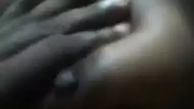 Man grabs Indian wife's saggy XXX breasts filming them on camera