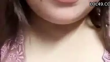 Chubby tanker wife boobs showing at night to lover