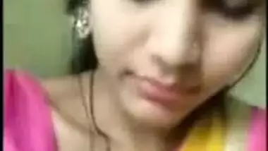 Cute girl showing titties on video call