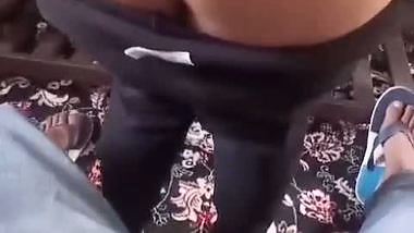 Devar sees ass and gets a blowjob in Bhabhi sex MMS