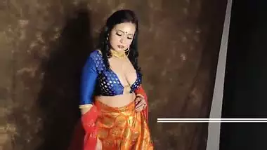 Indian model bold shoot for diwali with open blouse