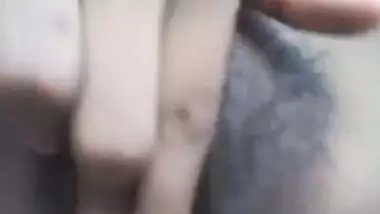 Hot Look Indian Girl Record Fingering Selfie Video For Lover