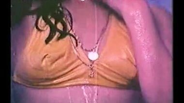 indian girl taking bath