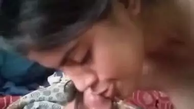 Indian college girl eating dick with mouth and pussy