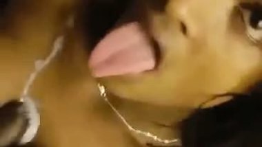 Religious lady takes cum on her hard tits in Tamil sex