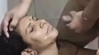 Dirty milf takes her lover’s Indian cum in her mouth