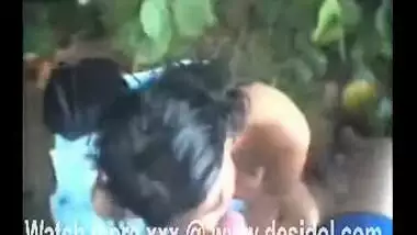 Having fun outdoor with horny indian teen