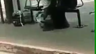 Kerala aunty stroking a penis in a bus stand
