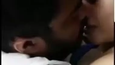 hot desi sexy couple on bed lip lock