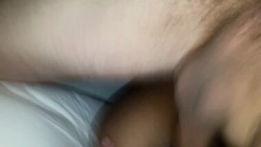 Indian girl fucked and creampied by white dick close-up