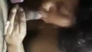 Homely wife sucking dick of her secret lover MMS
