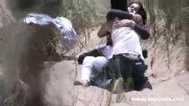 indian amateur couple outdoor