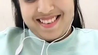 Cute girlfriend video call to lover shows big boobs