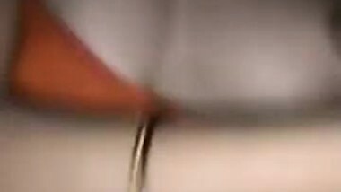 Desi aunty blushes during boob press