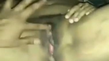 Man eats his lady’s pink pussy on video call sex