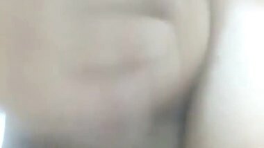 Hot Brown Girl Playing With Boobs And Sucking Nipples