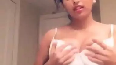 Beautiful girl showing big boobs