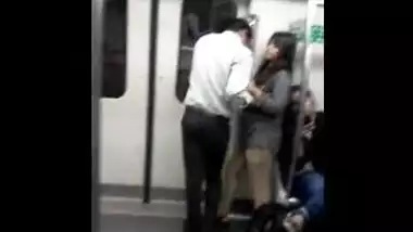 Elegant man meets girl in subway wagon and hints at Desi XXX fuck