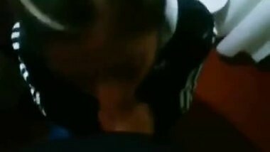 Naughty teen sucking her brother’s dick