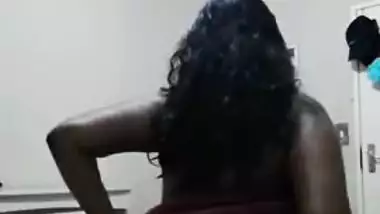 Chesty amateur babe shakes her huge Desi ass and XXX tits at home