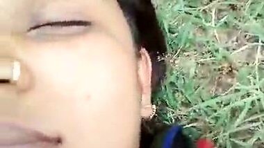 Desi amateur lovers in an outdoor fuck