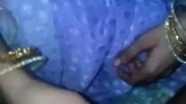 Indian chick plays with XXX tits and prepares BF for sex by stroking dick