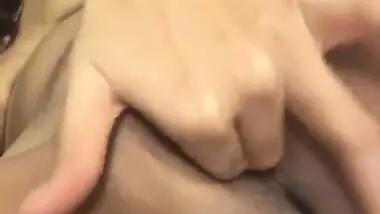 Young Indian wife long fingers in tight pussy