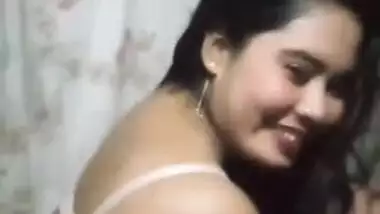 Adorable Bengali girl showing her boobies