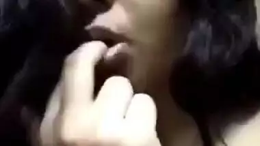 Horny Girl Sucking Fingers